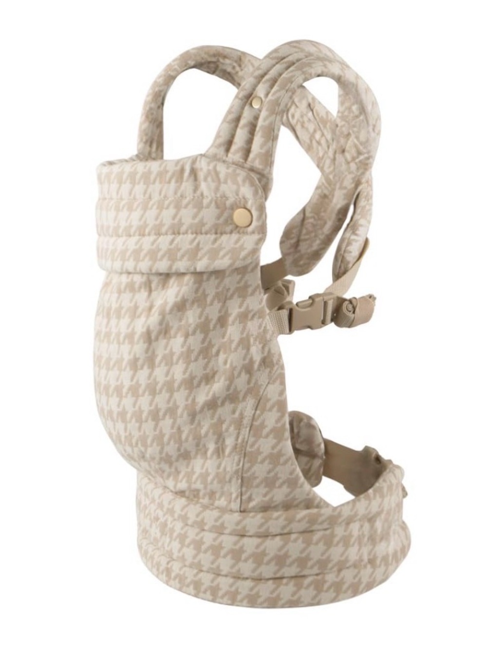 Beige Houndstooth Baby Hip Seat - Nest Blanche